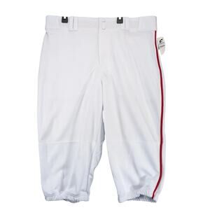NWT Champro Knicker Baseball Softball Pants Men's L Loose Fit White Red Stripe